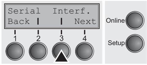 TALLYGENICOM LA800 PLUS - Selecting interface (Interf.) - 1