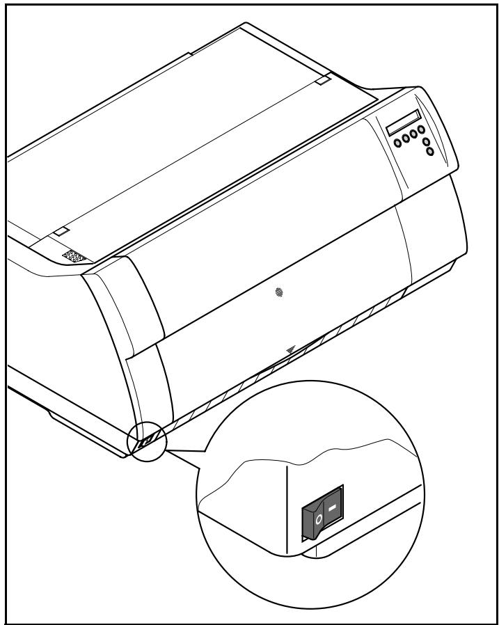TALLYGENICOM LA800 PLUS - Switching on the printer - 1