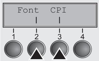 TALLYGENICOM LA800 PLUS - Selecting character density and font (temporarily) - 3