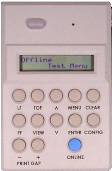 TALLYGENICOM 2900 - Test Menu - 1