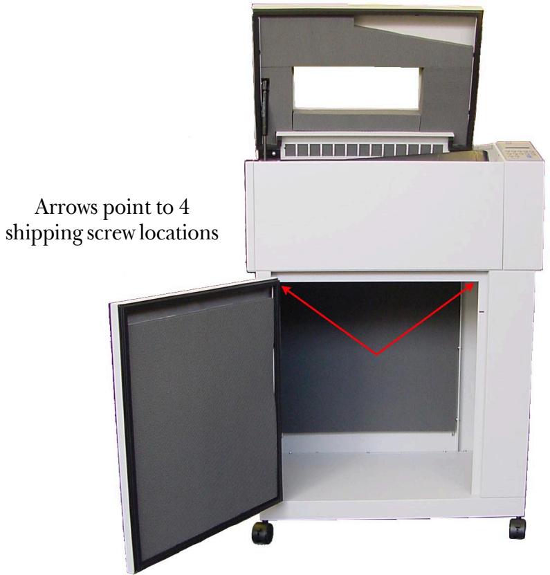 TALLYGENICOM 6300 - Removing the Shipping Hardware - 2