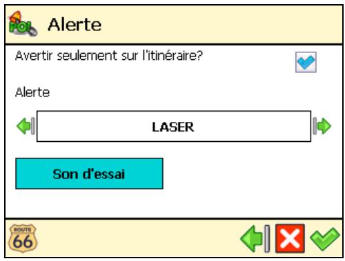 ROUTE 66 NAVIGATE 7 - Sélectionnez le son d'avertissement et confirmez votre choix - 1