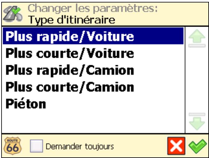ROUTE 66 NAVIGATE 7 - Type d'itinéraire - 1