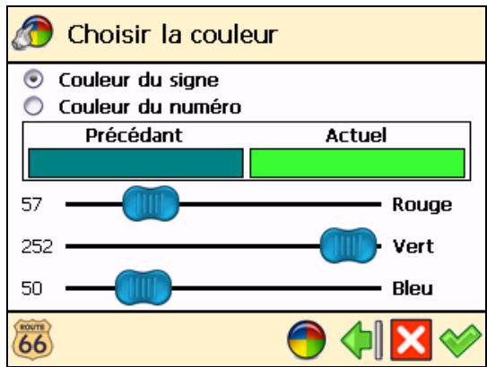 ROUTE 66 NAVIGATE 7 - Vous pouvez changer les couleurs par défaut pour villes/symboles, routes et régions/gps. - 1