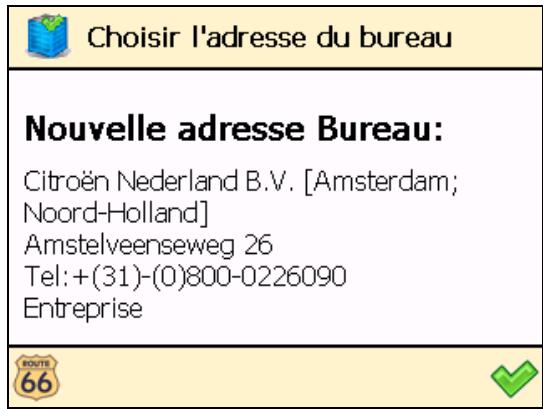 ROUTE 66 NAVIGATE 7 - Choisir l'adresse du bureau - 3
