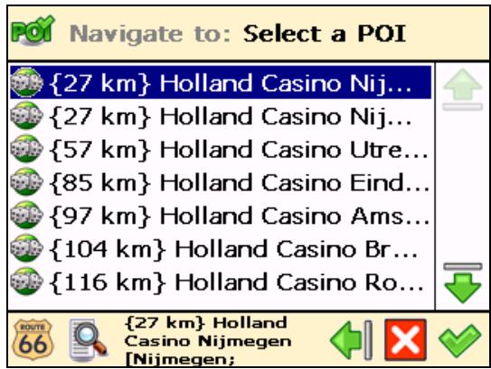 ROUTE 66 CHICAGO SW - Select a relevant POI category, for example Casino and confirm your choice - 2