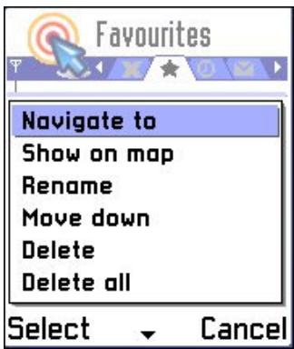 ROUTE 66 MOBILE 7 SYMBIAN S60 - Favourites > - 1