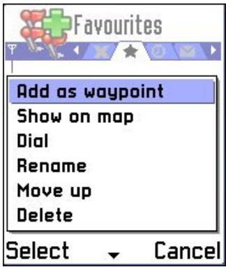 ROUTE 66 MOBILE 7 SYMBIAN S60 - Favourites > - 1