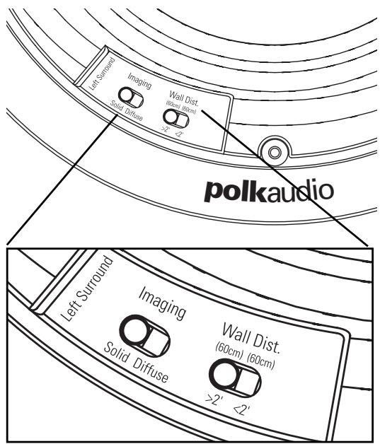 POLK AUDIO LC65FX - Selector de distancia a la pared - 1