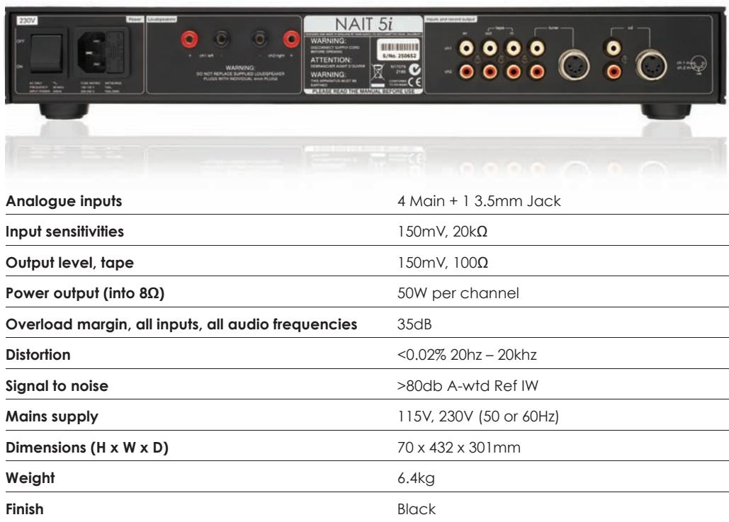 NAIM1 NA-IT 5I - NAIT 5i specifications - 1