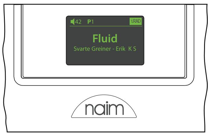 NAIM1 UNITIQUTE - Écran d'affichage en façade (mode lecture normale) - 1