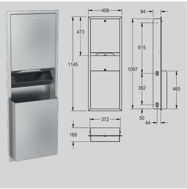 FRANKE RODAN - BROCHURE - Combé distributeur d'essuie-main-poubelle fixation murale - 1
