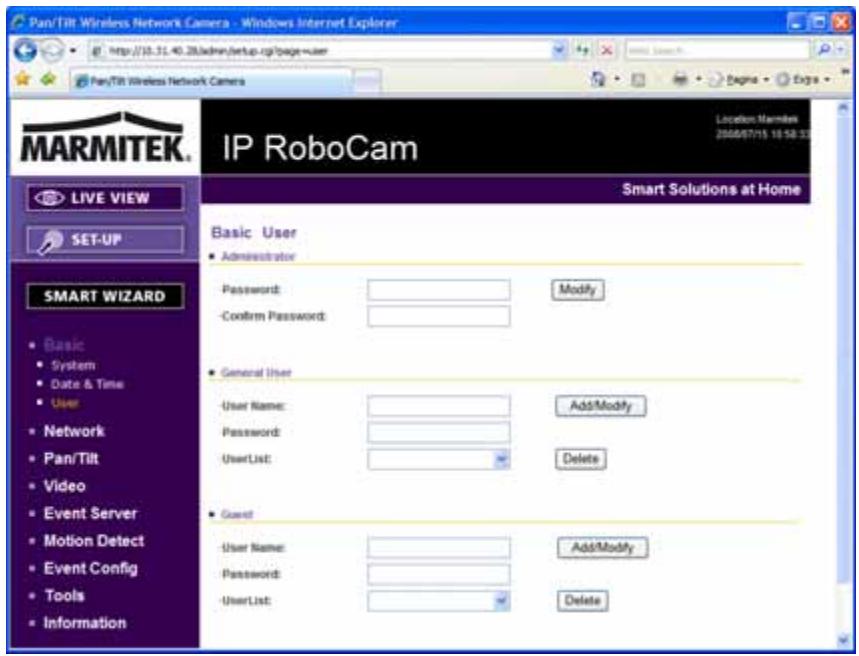 MARMITEK IP EYE ANYWHERE 10 - Basic >> User - 1