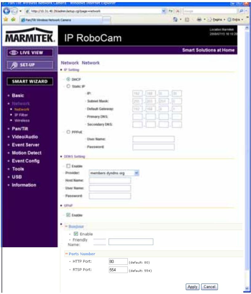MARMITEK IP EYE ANYWHERE 21 - Network >> Network - 1
