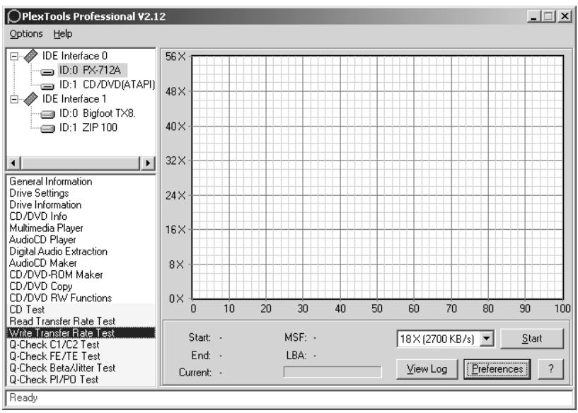 PLEXTOR PX-712A - To measure write response: - 1