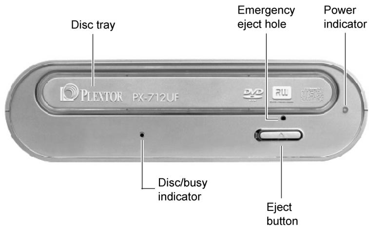 PLEXTOR PX-712UF - Front Panel—PX-712UF External Drive - 1