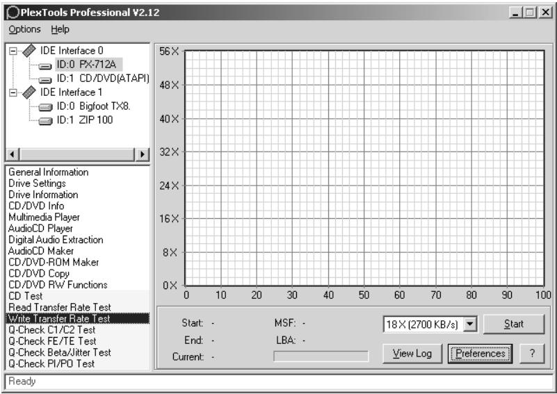 PLEXTOR PX-712UF - To measure write response: - 1
