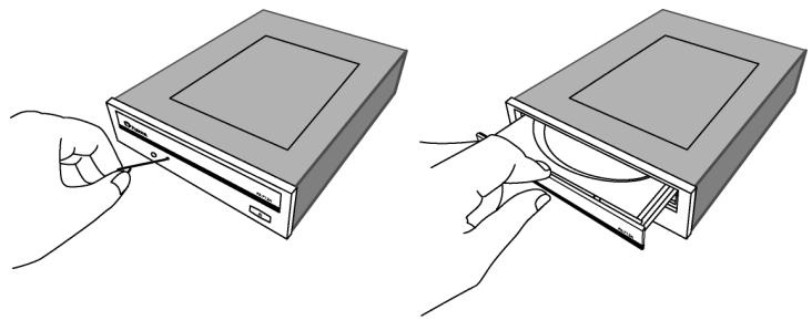 PLEXTOR PX-740A - To use the emergency eject tool to open the drive: - 1