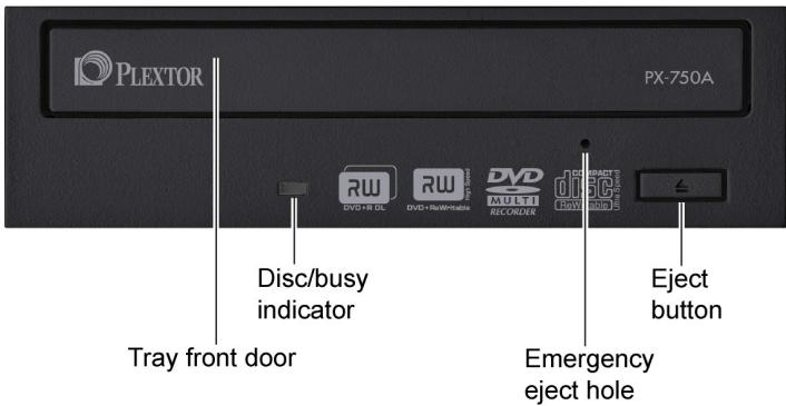PLEXTOR PX-750A - Front Panel—PX-750A Internal Drive - 1