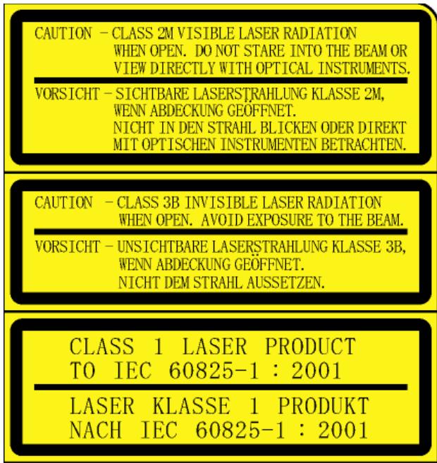 PLEXTOR PX-760A - Detail of PX-760A and PX-760SA Laser Caution Labels - 1