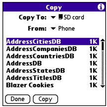 PALMONE CENTRO - Copying applications between an expansion card and your Centro - 1