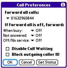PALMONE CENTRO - Forwarding all calls - 1