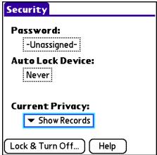 PALMONE CENTRO - Selecting options in a pick list - 1