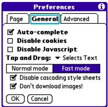 PALMONE CENTRO - Customizing your web browser settings - 2
