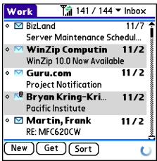 PALMONE CENTRO - Receiving and viewing messages - 1