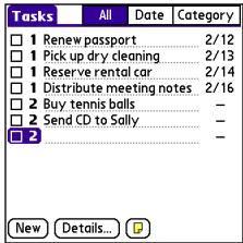 PALMONE CENTRO - Adding a task - 1