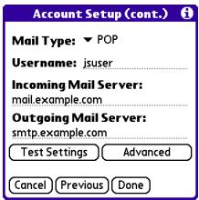 PALMONE CENTRO - Account Setup - 3