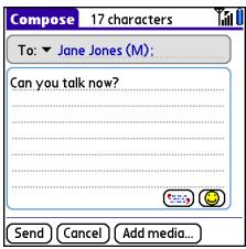 PALMONE CENTRO - Creating and sending a text message - 1