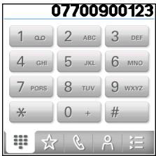 PALMONE CENTRO - Dialing using the onscreen Dial Pad - 1