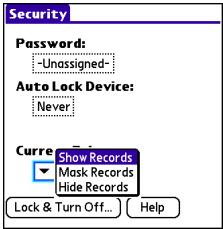 PALMONE CENTRO - Selecting options in a pick list - 2