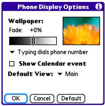 PALMONE CENTRO - Customizing the Main tab in the Phone application - 1