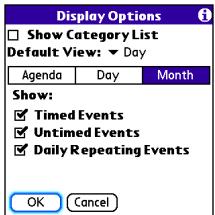 PALMONE CENTRO - Customizing display options for your calendar - 3