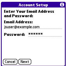 PALMONE CENTRO - Account Setup - 1
