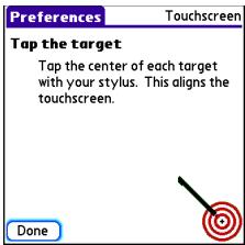 PALMONE CENTRO - Aligning the screen to correct tapping problems - 1