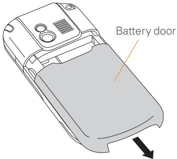 PALMONE CENTRO - Inserting the SIM card and battery - 1