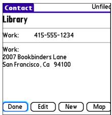 PALMONE CENTRO - Getting directions to a contact's address - 1