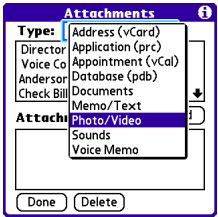 PALMONE CENTRO - Attaching photos and videos - 1