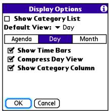 PALMONE CENTRO - Customizing display options for your calendar - 2