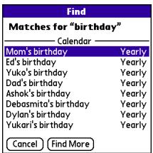 PALMONE CENTRO - Using Find - 1