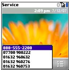 PALMONE CENTRO - Redialing a recently called number - 1