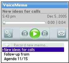 PALMONE CENTRO - Listening to a voice memo - 1