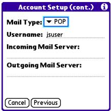 PALMONE CENTRO - Account Setup - 2