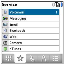 PALMONE CENTRO - Dialing with a speed-dial favorite button - 1