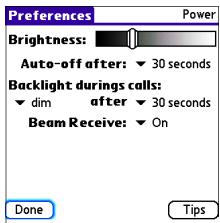 PALMONE CENTRO - Optimizing power settings - 1