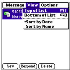 PALMONE CENTRO - Arranging your messages - 1