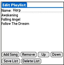 PALMONE CENTRO - Creating a playlist - 1